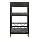 preview thumbnail 30 of 39, Myra Rustic Serving Cart with Wine Inserts and Removable Tray Top by iNSPIRE Q Classic