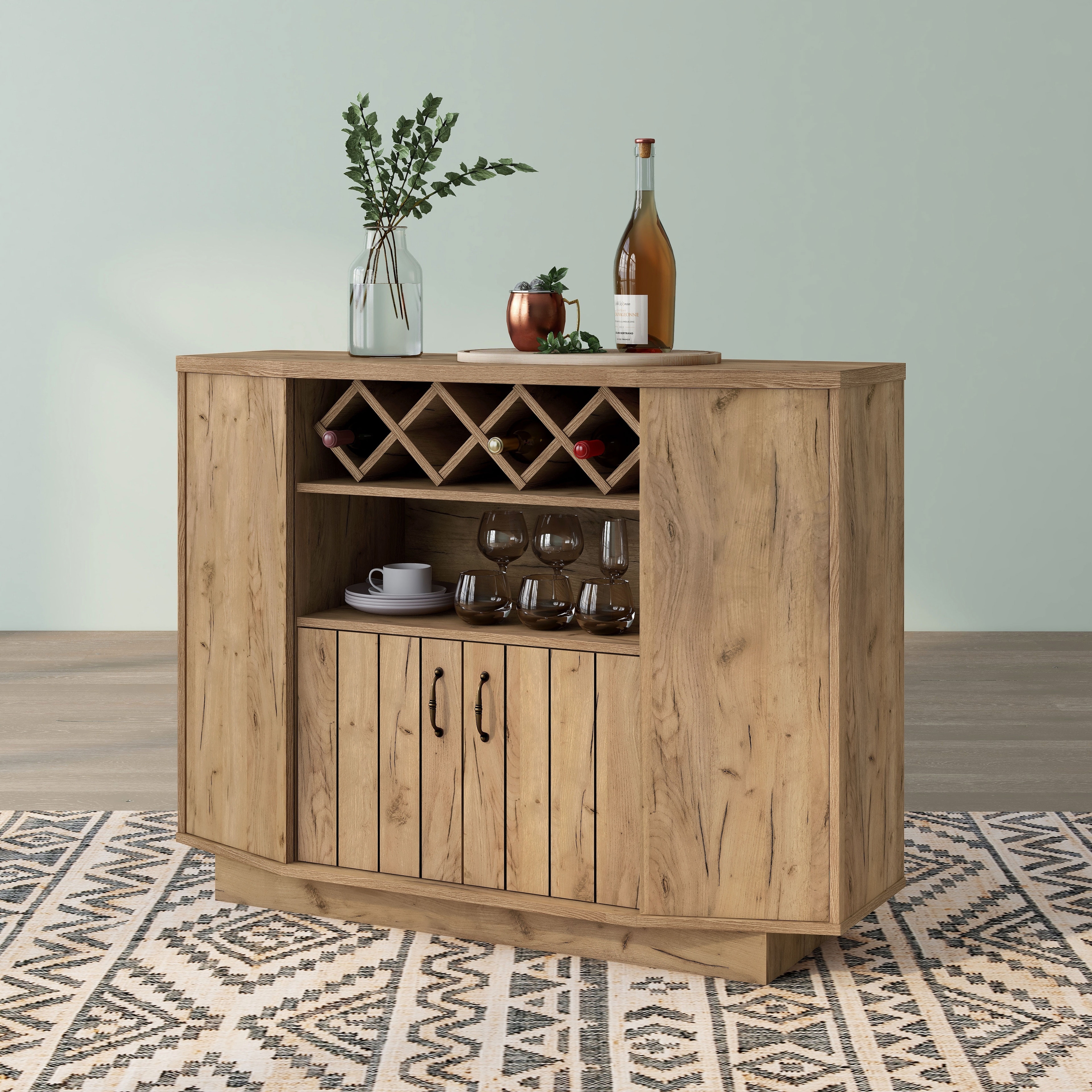 Light oak wine rack deals