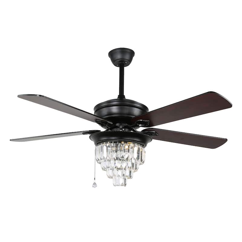 Belladepot 52" Crystal Reversible Ceiling Fan with Light Kit and Remote Control