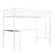 preview thumbnail 22 of 22, Industrial Metal Twin Loft Bunk Bed Steel Bedframe w/Desk, Twin Loft Bed for Kids Teens, Noise Free & No Box Spring Required