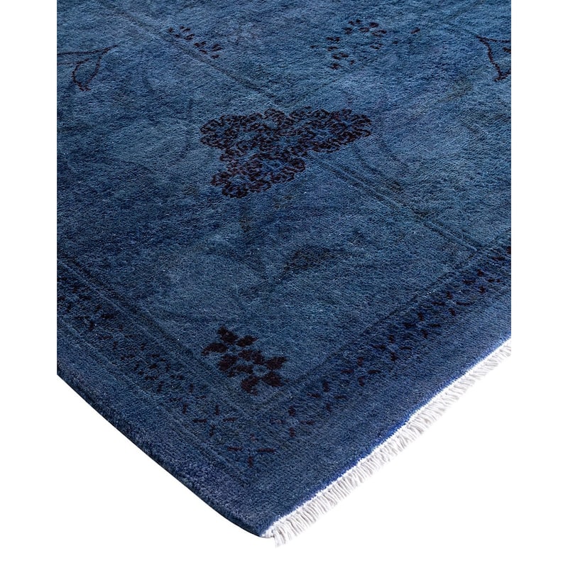 Contemporary Overdyed Wool Hand Knotted Area Rug - 8' 1" x 10' 1"