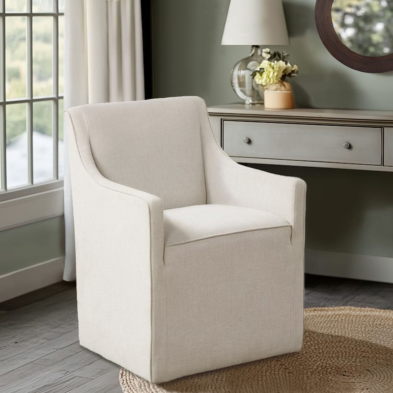 Madison Park Charlotte Dining Arm Chair with Casters