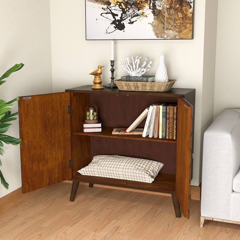 COSIEST Solid Wood Buffets and Sideboards Storage Cabinet