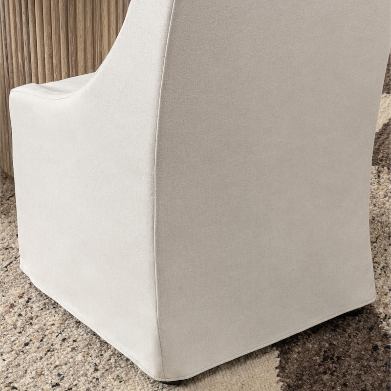 Classic Home Warwick Upholstered Rolling Dining Chair