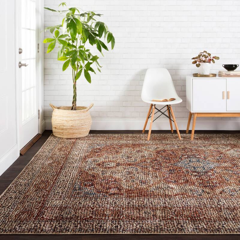 Alexander Home Distressed Traditional Persian Mosaic Area Rug