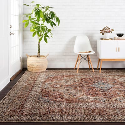 Alexander Home Distressed Traditional Persian Mosaic Area Rug