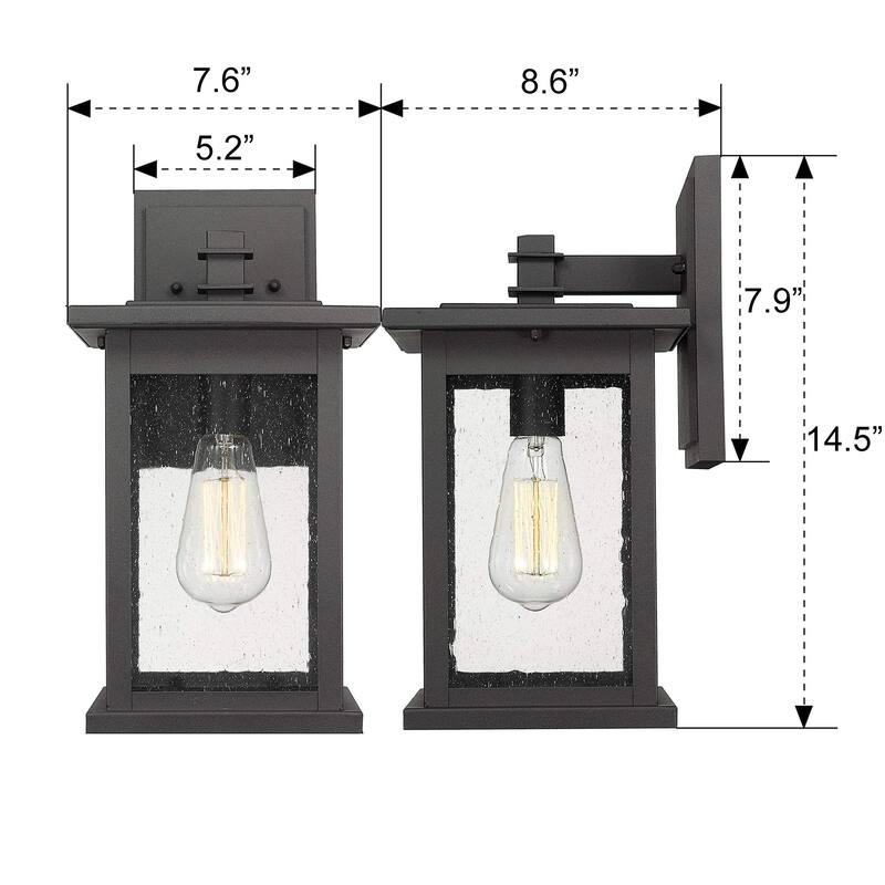 Outdoor Wall Lantern Lights, 1-Light Exterior Wall Sconce