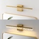 preview thumbnail 23 of 62, JONATHAN Y Baxter 22" 1-Light Modern Contemporary 360-Degree Rotatable Iron/Seeded Acrylic Integrated LED Vanity Light
