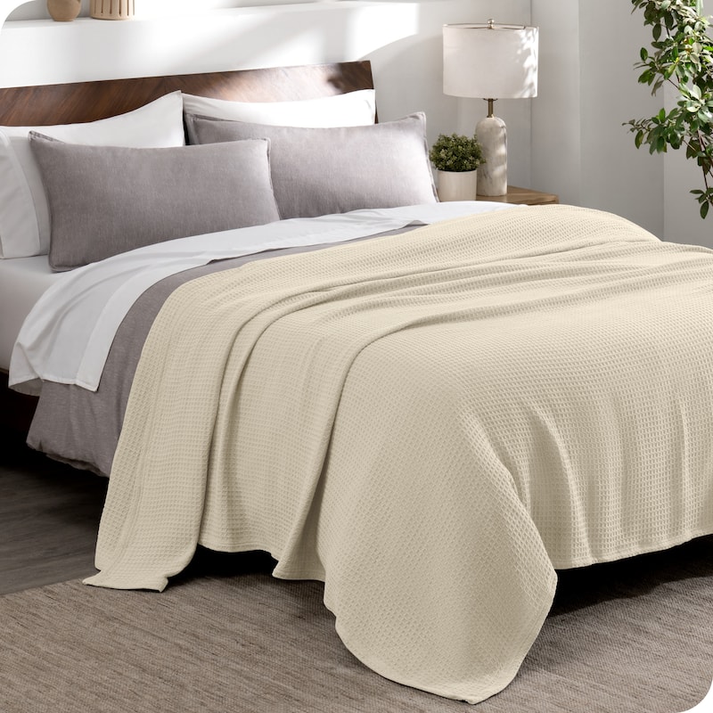Bare Home Cotton Waffle Bed Blanket
