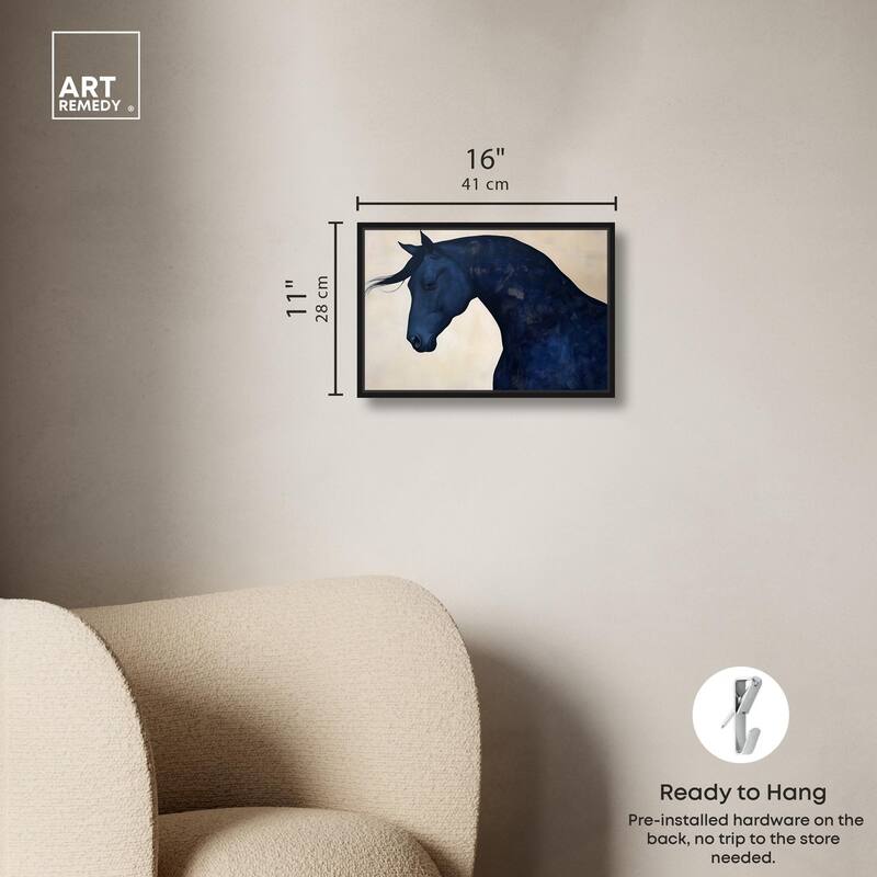 Blue Horse I Canvas by Art Remedy