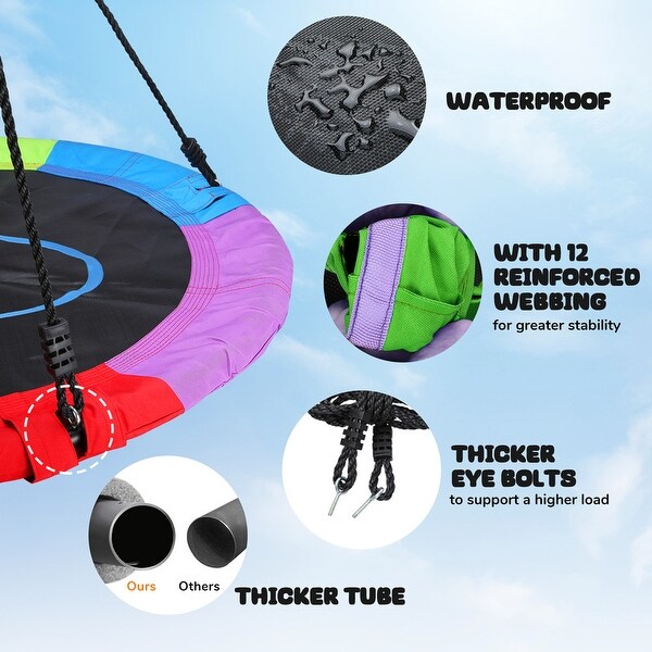 40'' Trekassy 700lb Saucer Tree Swing for Kids Adults 900D Oxford