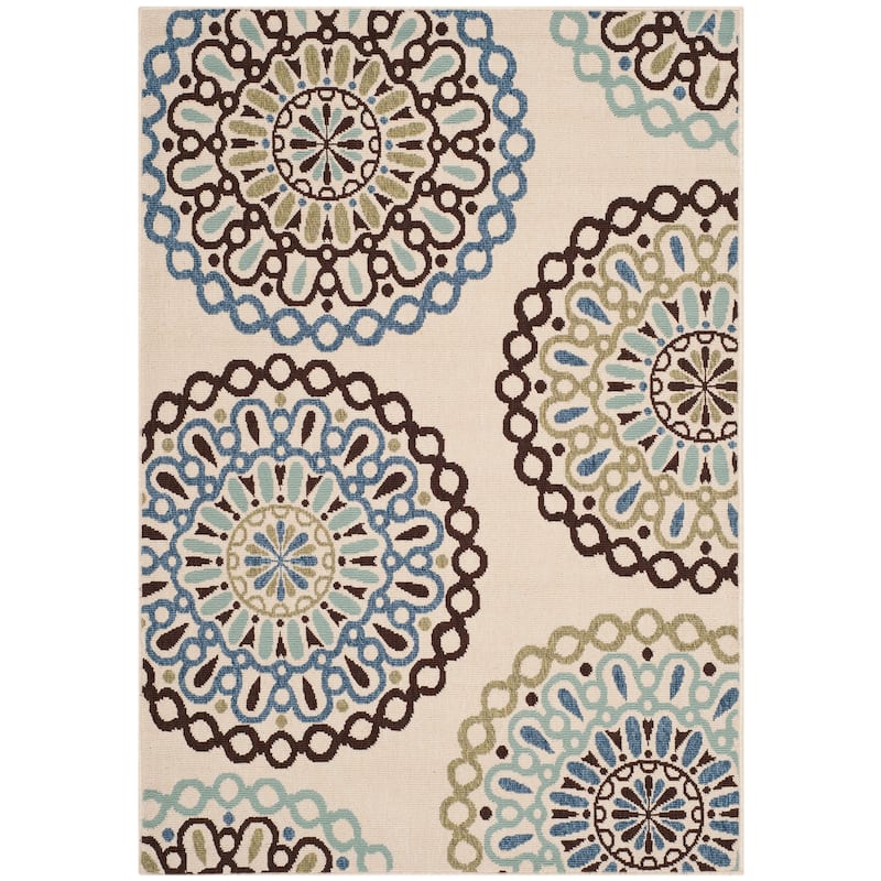 SAFAVIEH Veranda Elsi Geometric Medallion Indoor/Outdoor Area Rug