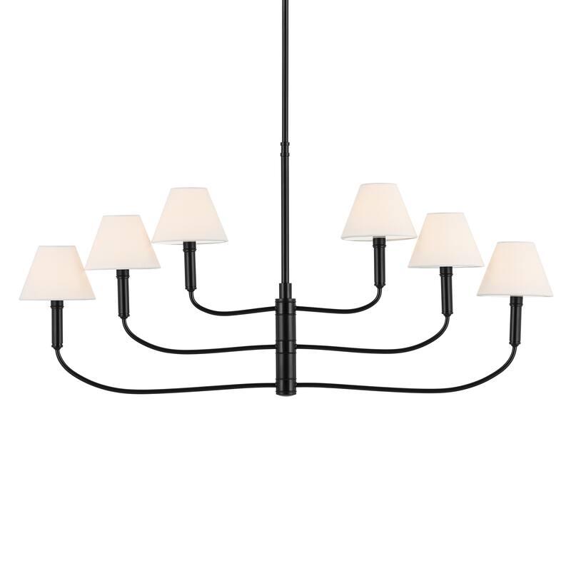 Eadie 41 Inch 6 Light Chandelier in Black