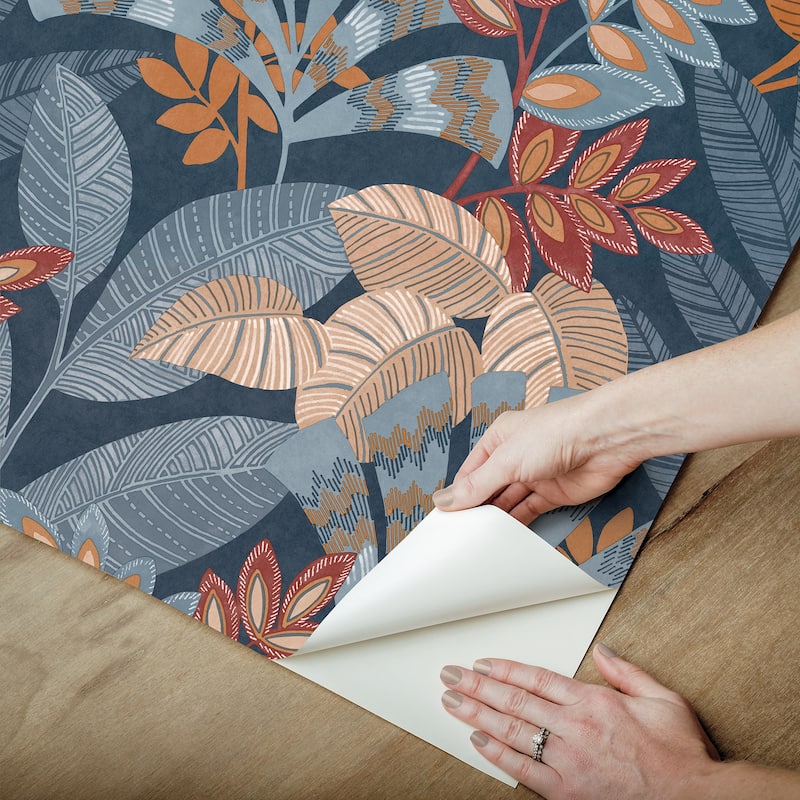 Yara Blue Peel and Stick Wallpaper