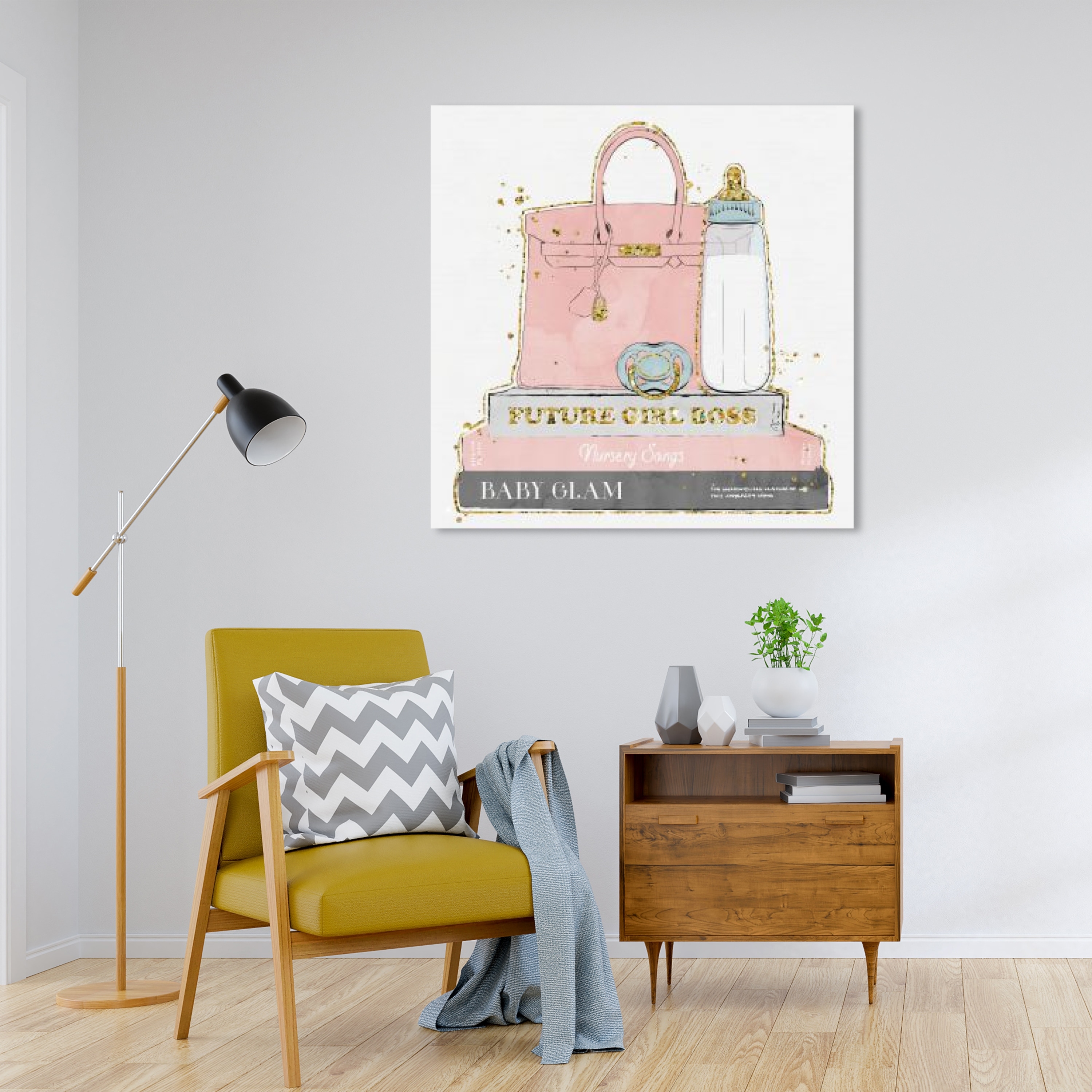 Wynwood Studio Prints Fashion and Glam Nursery Books Pink and Pastel Pink Glam Wall Art Canvas Print