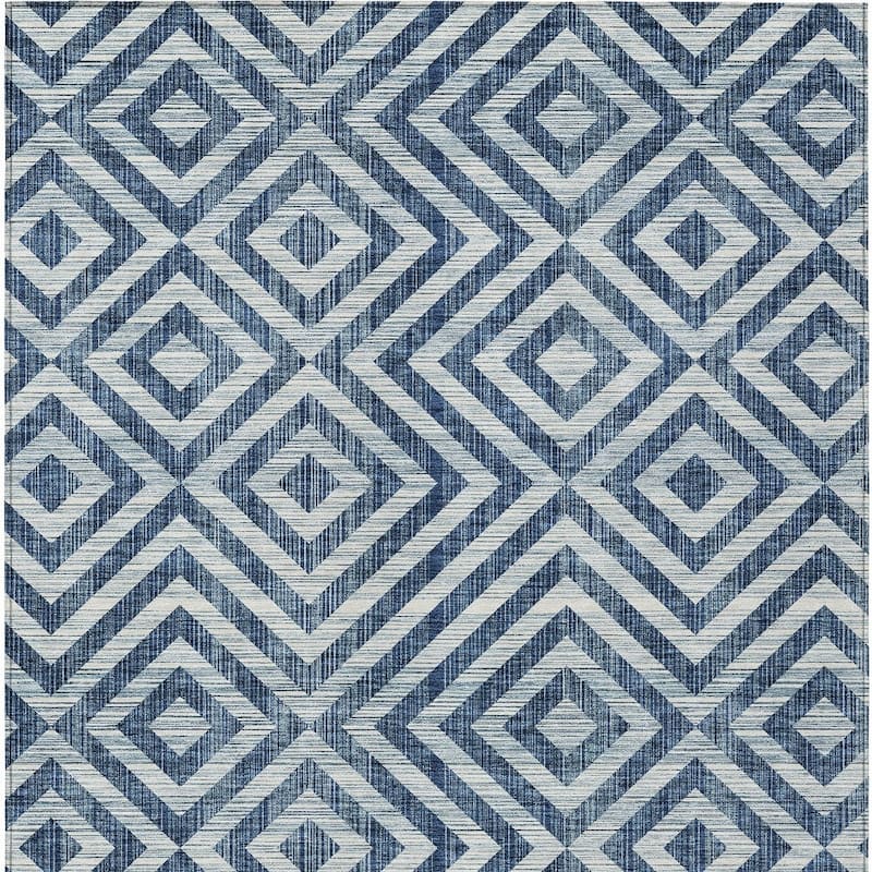 HomeRoots Geometric Transitional Rectangle Outdoor Rug