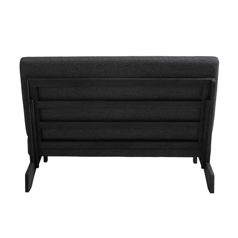 Outdoor Teak Wood Waterproof Armless Chair Loveseat with Cushions