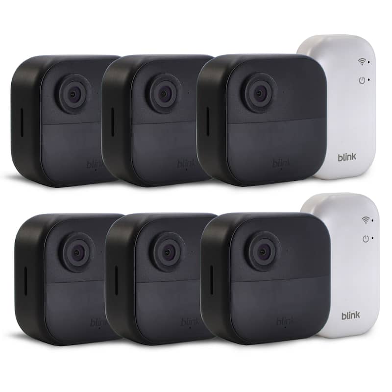 3x Blink Outdoor 4 (newest model) Wireless Smart Security Camera - Sync Module Core Included (3 Cameras) - black - black