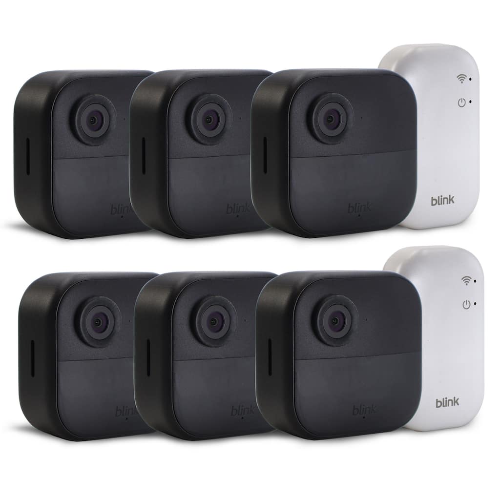 3x Blink Outdoor 4 (newest model) Wireless Smart Security Camera - Sync Module Core Included (3 Cameras) - black