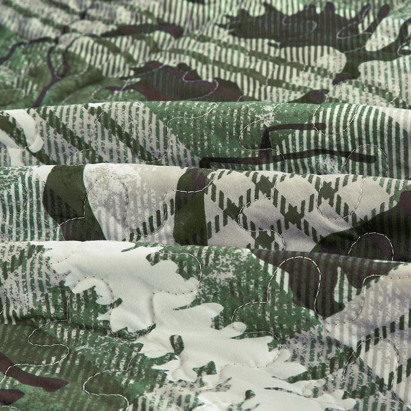 3 Pcs Rustic Polyester Quilt Bedspread Set