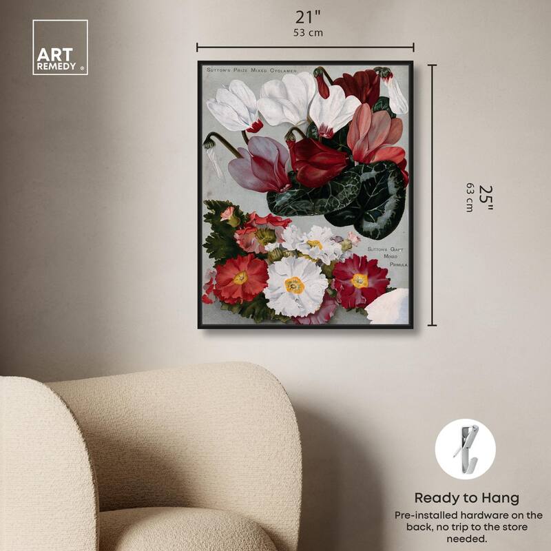 Cyclamens Canvas by Art Remedy