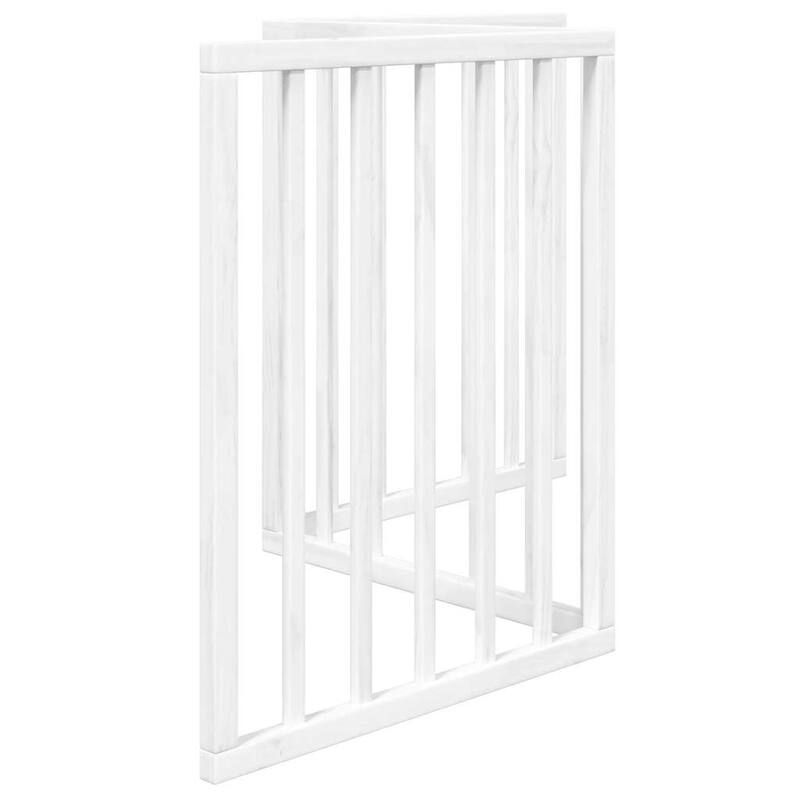 vidaXL Dog Gate Foldable Poplar Wood