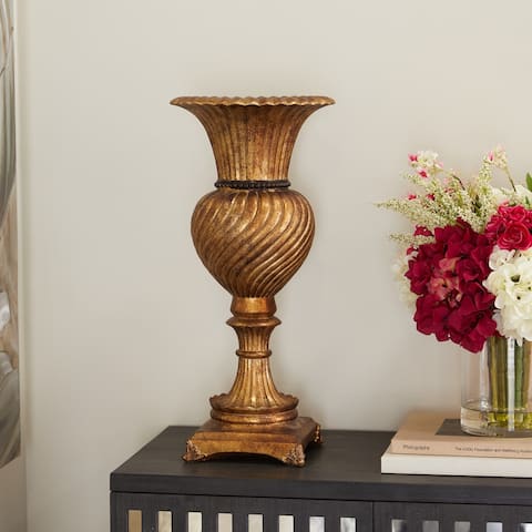 Gold Polystone Traditional Vase