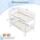 preview thumbnail 4 of 22, Costway Twin Over Twin Bunk Bed Solid Wood Bed Frame with Ladder