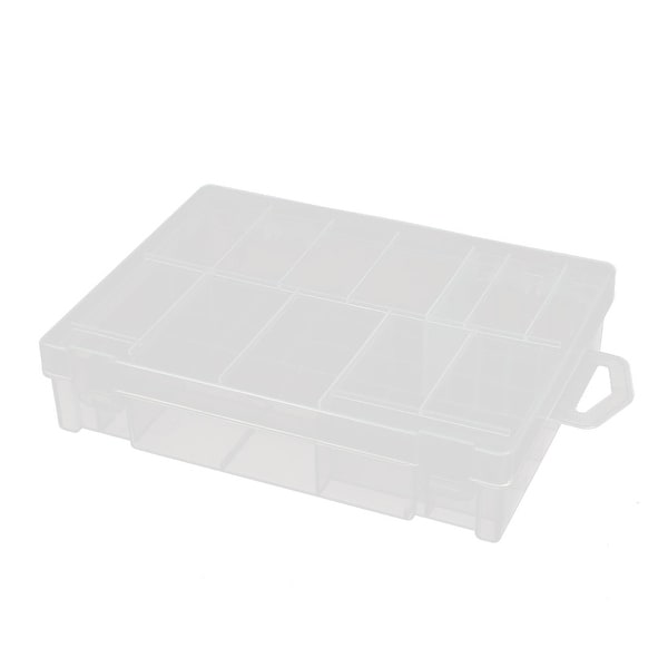 160mmx120mmx35mm Transparent Storage Case Hard Plastic Battery Holder Organizer