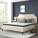 preview thumbnail 75 of 121, Tufted Platform Bed with 10 Inch Pocket Spring Mattress Beige - King