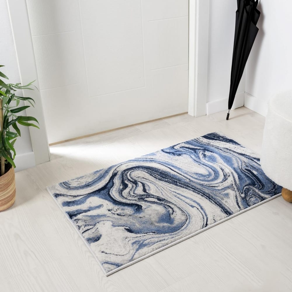 Luxe Weavers Modern Abstract Marble Swirl Area Rug