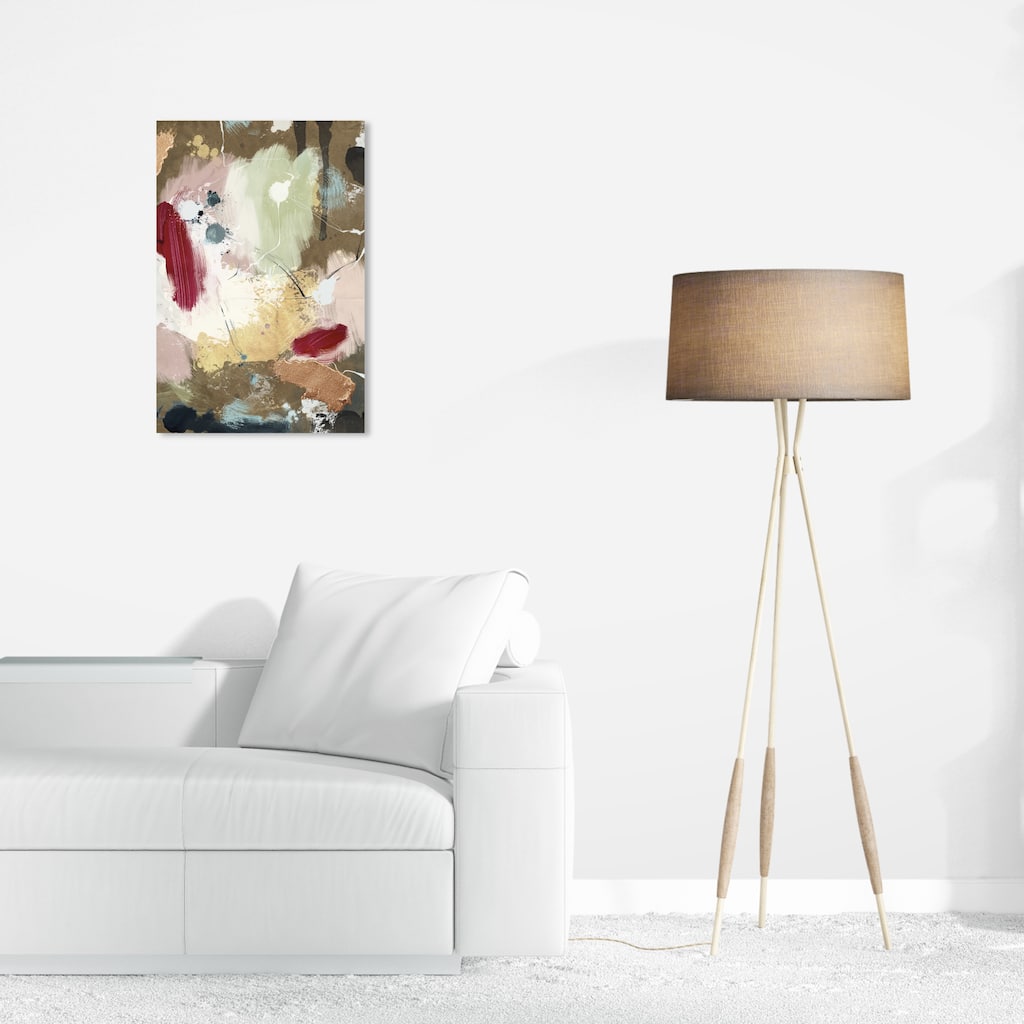 Wynwood Studio Canvas Abstract Crimson in the Sands Abstract Brown and Crimson Modern & Contemporary Wall Art Canvas Print