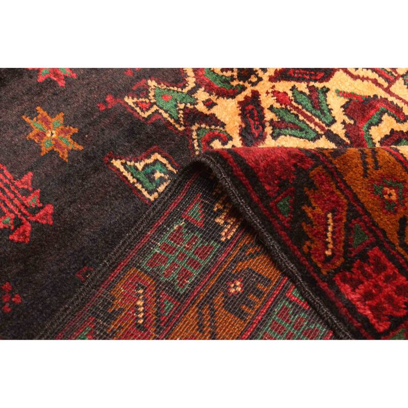 ECARPETGALLERY Hand-knotted Teimani Black Wool Rug - 2'9 x 4'8