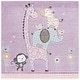 preview thumbnail 40 of 54, SAFAVIEH Carousel Kids Brandusa Animal Rug 6'7" Square - Purple - Square