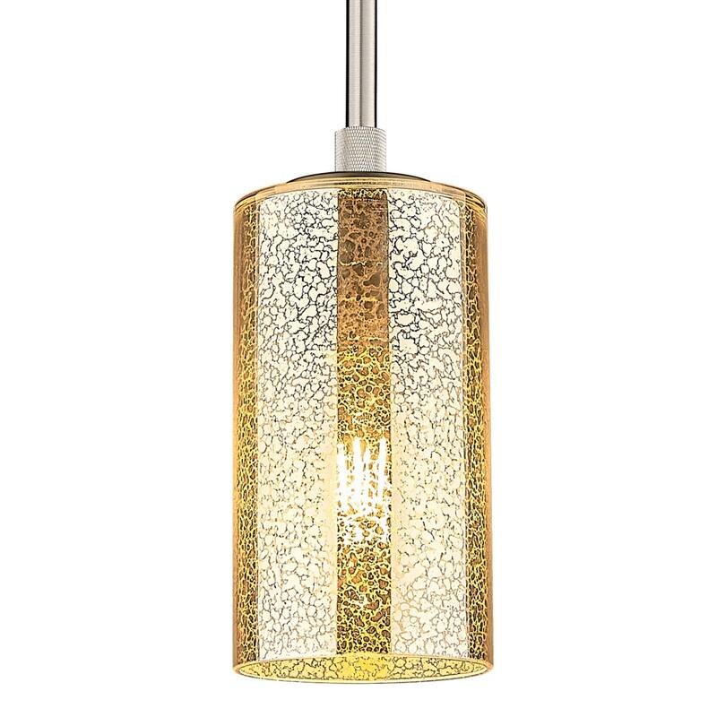 Innovations Lighting 434-1S-G434-7ME Crown Point 8" Tall Mini Pendant - Satin Nickel