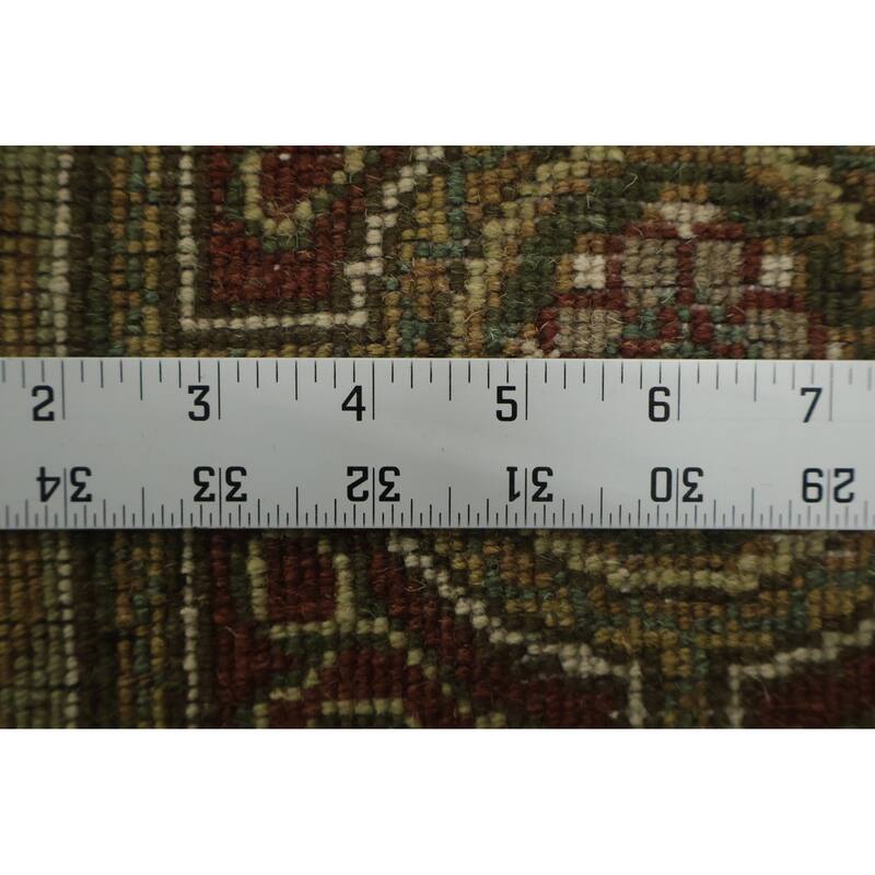 Hand Knotted Oriental 100% Wool Carpet Traditional Geometric Multi-Colored Agra Area Rug - 8' 10'' X 5' 11''