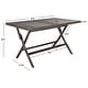 preview thumbnail 17 of 59, SAFAVIEH Outdoor Akita Folding Table with Umbrella Hole - 54.6" x 31.2" x 28.08"