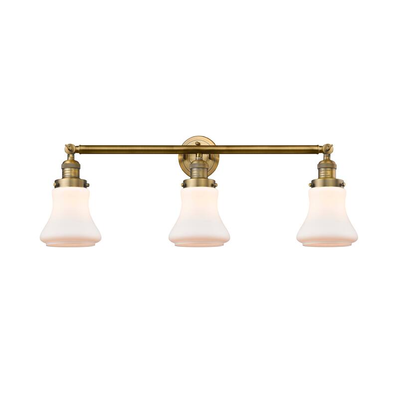 Innovations Lighting Bellmont 3 Light 30" Wide Bathroom Vanity Light - Brushed Brass / Matte White