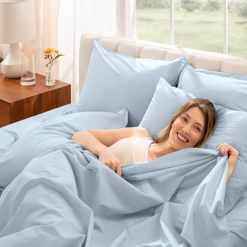 Bare Home Organic Cotton Sheet Set - Crisp Percale Weave