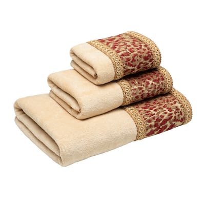 Austin Horn Classics Journey Light Gold Gimp 3-piece Decorative Towel Set - N/A