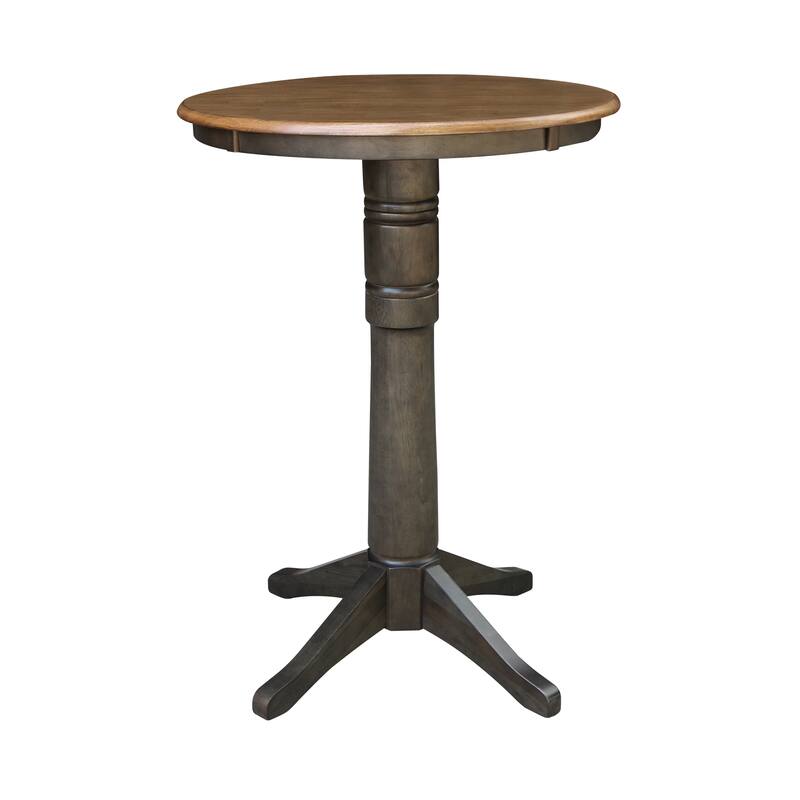 Solid Wood Round Top Pedestal Table - 42 Inch High
