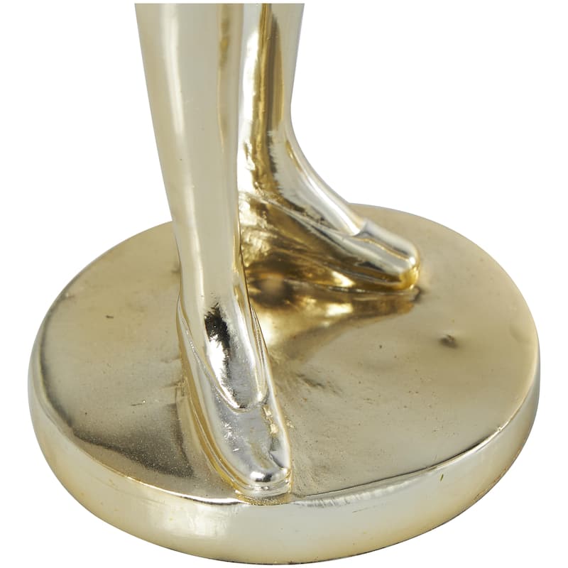 Resin Musician Decorative Sculpture with Accordion and Saxophone - Set of 2 Gold - Roche River Decor