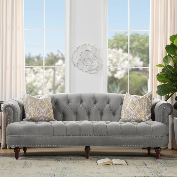 Gracewood Hollow Zeleza Tufted Chesterfield Sofa. Opens flyout.