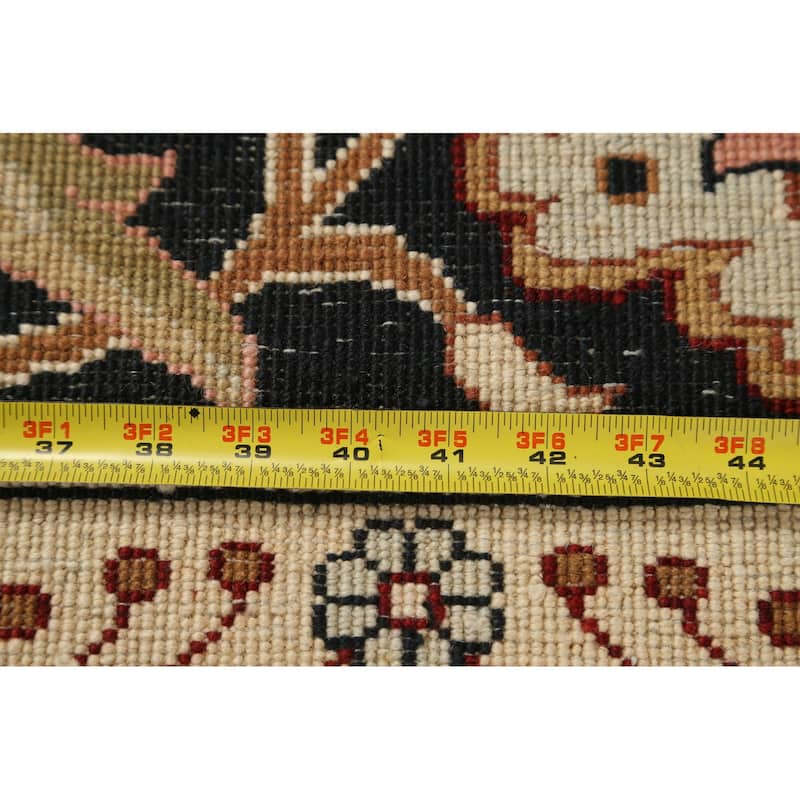 Floral Traditional Agra Oriental Area Rug Handmade Wool Carpet - 9'0" x 12'4"