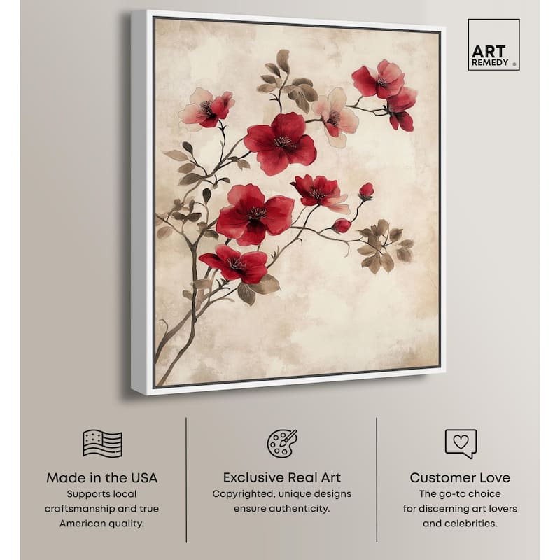 Cherry Bloom Canvas by Art Remedy
