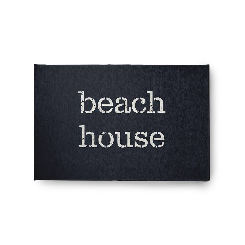 Beach House Nautical Chenille Rug - Shark Blue - 2' x 3'