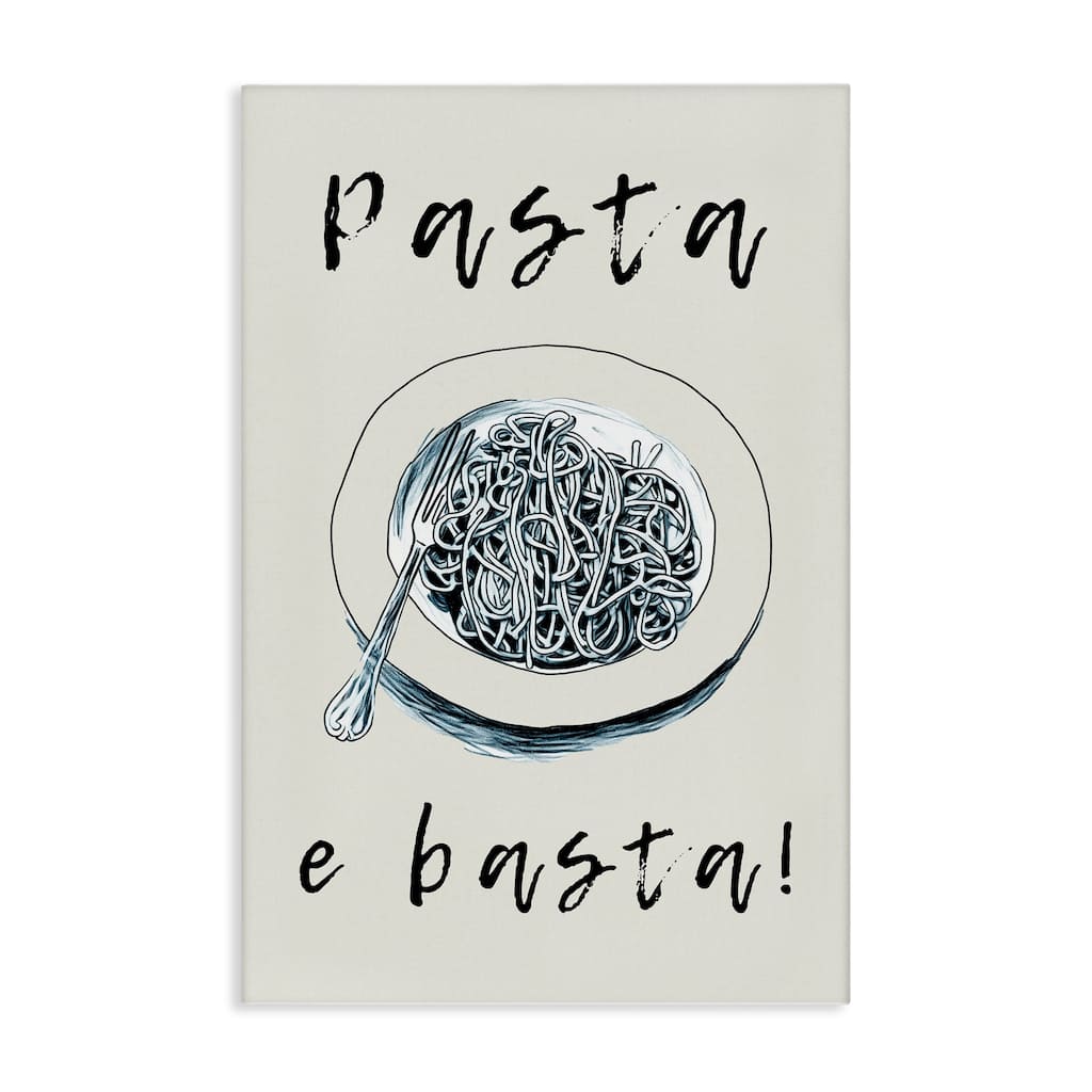 Stupell Pasta e Basta Meal Canvas Wall Art Design By Andreas Magnusson