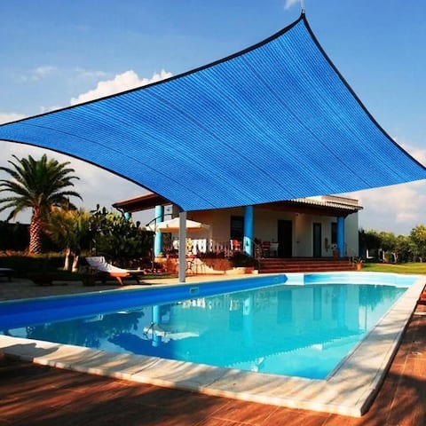 Zenova 6'x 10' Rectangle Sand Sun Shade Sail Canopy UV Block Awning for Outdoor Patio Garden Backyard - 6*10ft