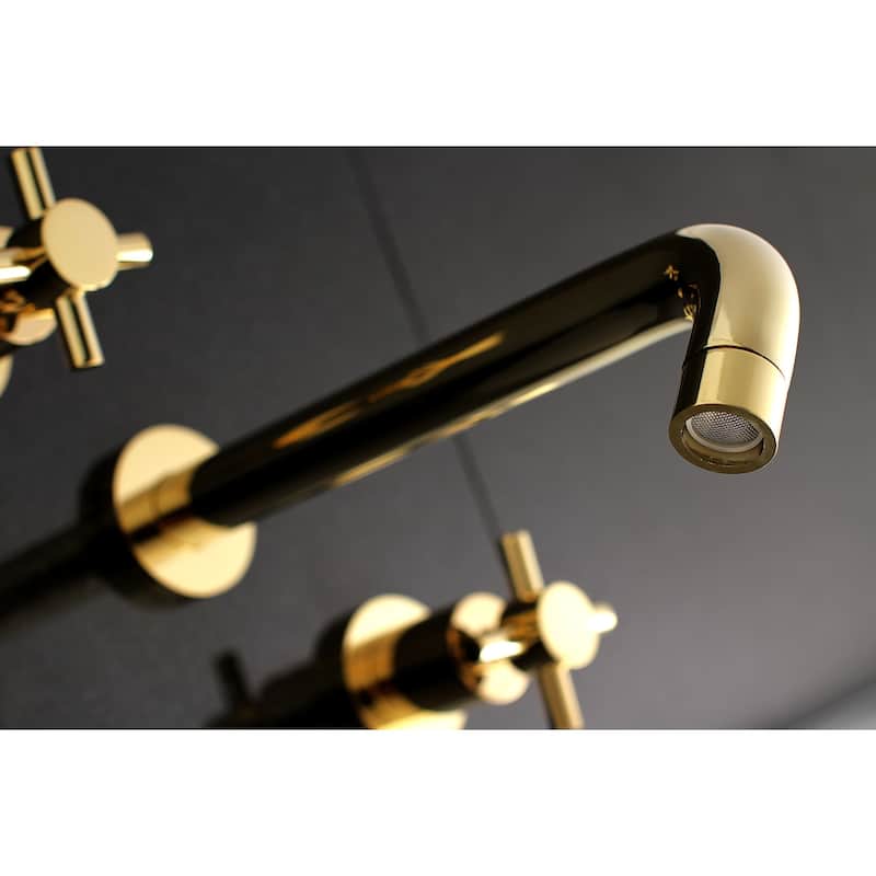 Concord 3-Hole Wall Mount Roman Tub Faucet in Polished Chrome