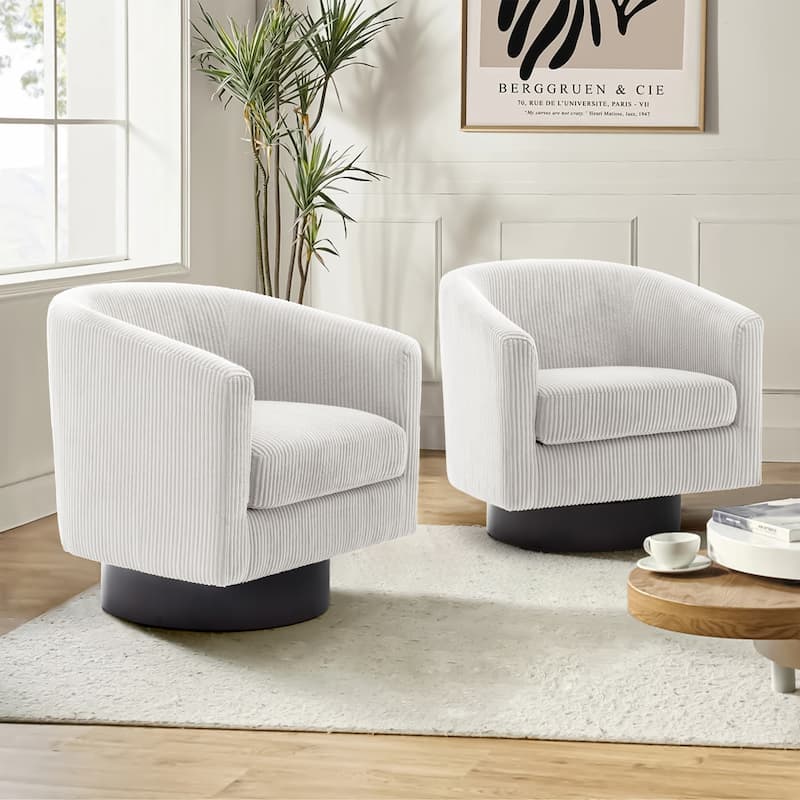 Modern 360° Swivel Barrel Accent Chairs by DREAMSIDEA